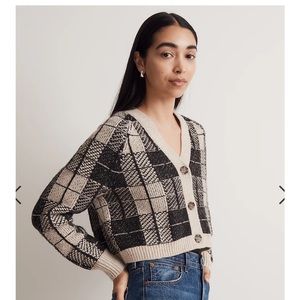 Madewell Button Front Crop Cardigan